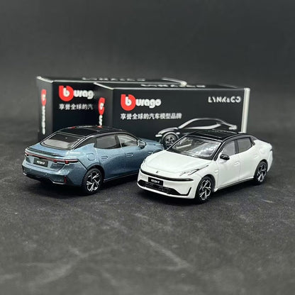 Bburago 1:64 LYNK&CO 07 EM-P Alloy Car Model Diecast Metal Miniature Scale Vehicle Car Model Simulation Collection Kids Toy Gift