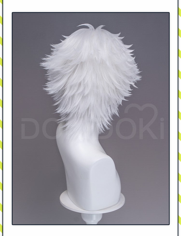 ?Ready For Ship?Qifrey Cosplay Wig Anime Witch Hat Atelier DokiDoki Men White Hair Qifrey Cosplay HalloweenHair Free Wig Cap