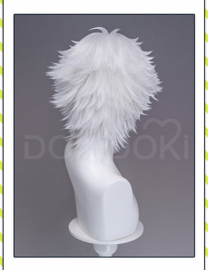 ?Ready For Ship?Qifrey Cosplay Wig Anime Witch Hat Atelier DokiDoki Men White Hair Qifrey Cosplay HalloweenHair Free Wig Cap