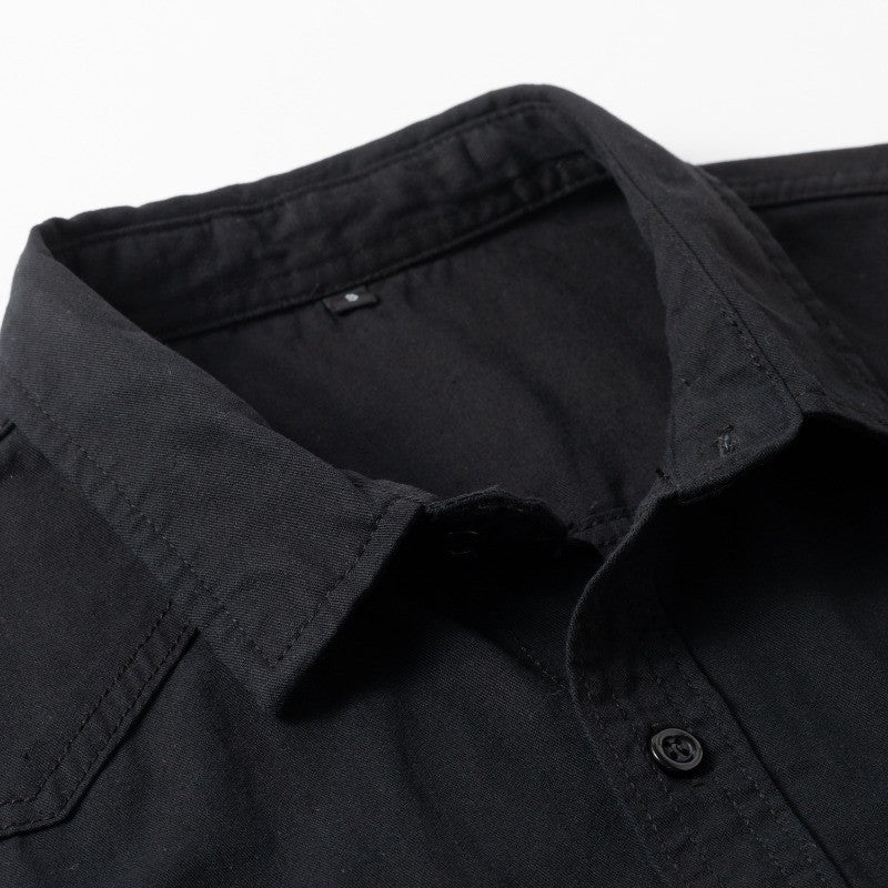 Cotton 100% Men Outdoor Multi Pockets Long Sleeved Cargo Shirts High Quality Man Loose Shirts New Male Solid Casual Shirts 3XL