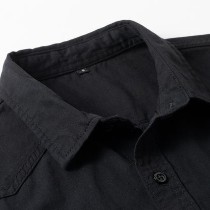 Cotton 100% Men Outdoor Multi Pockets Long Sleeved Cargo Shirts High Quality Man Loose Shirts New Male Solid Casual Shirts 3XL