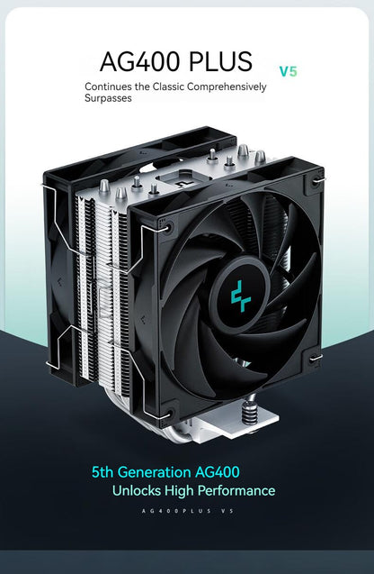 DEEPCOOL AG400 4 Heat pipes Dual Fan CPU Air-Cooling Radiator 2000RPM Desktop Cooling Fan For Intel LGA1700 1200 115X AMD AM4