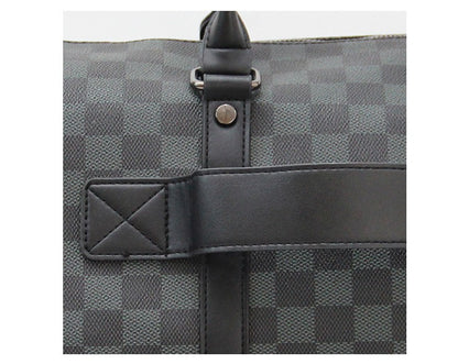 Para homem multifuncional resistente ao desgaste à prova d'água viagem grande capacidade negócios moda xadrez bagagem de mão bolsa de ombro