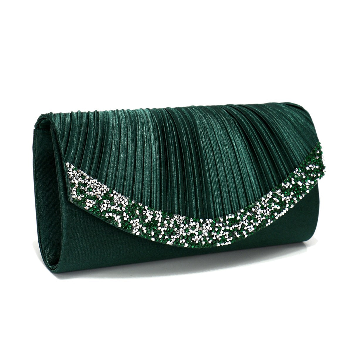 Glitter Envelope Desing Women Evening Bags Satin Shoulder Chain Handbags Rhinestones Luxury Prom Banquet Purse