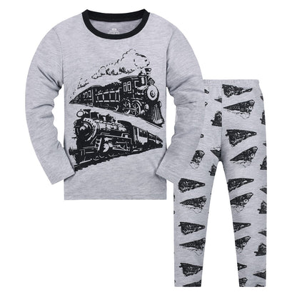 Boys Pajamas  Winter Long Sleeve Children Set Little Kids Pjs Sleepwear Size 2-9 year