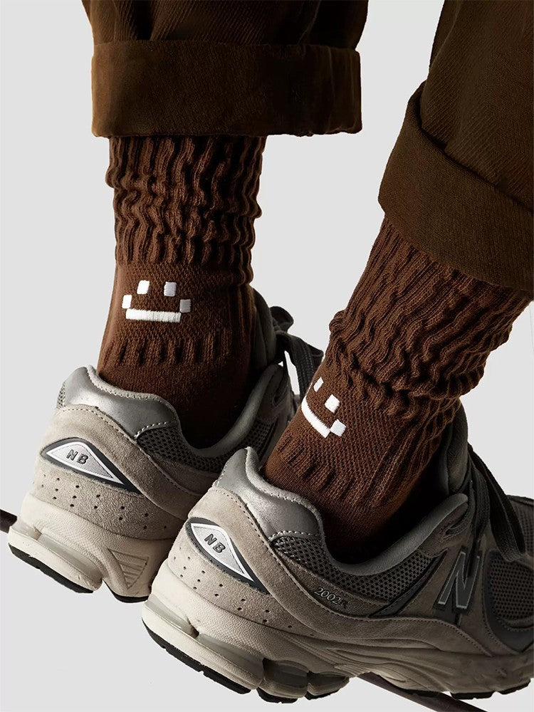 4 Pairs Men's Cotton Work Socks Cushioned Long Running Breathable Ankle Crew Socks  Casual Socks for Men Cycling socks