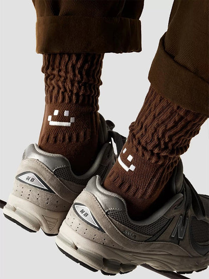 4 Pairs Men's Cotton Work Socks Cushioned Long Running Breathable Ankle Crew Socks  Casual Socks for Men Cycling socks