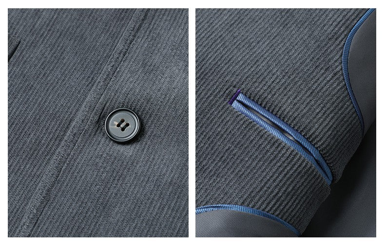 Blazer Hombre High-quality Men's Fashionable Corduroy Jacket Business Casual Social Banquet Formal Suit Jacket Plus Size Blaze