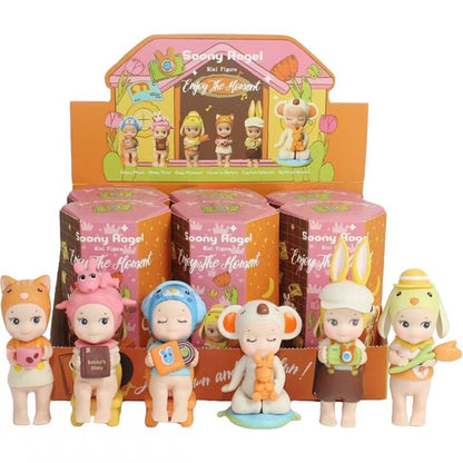 Novos bonecos Sonny Angel de 2025 da série "Enjoy The Moment", em caixas surpresa, mini figuras de anime, enfeites, bonecos de desenho animado, presente de Dia dos Namorados para desktop