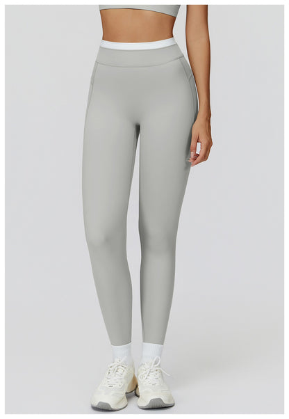 High Waist Fitness Sports Leggings Solid Yoga Leggings Women Gym Workout Trousers Female Quick Dry Push Up Slim Yoga Pants