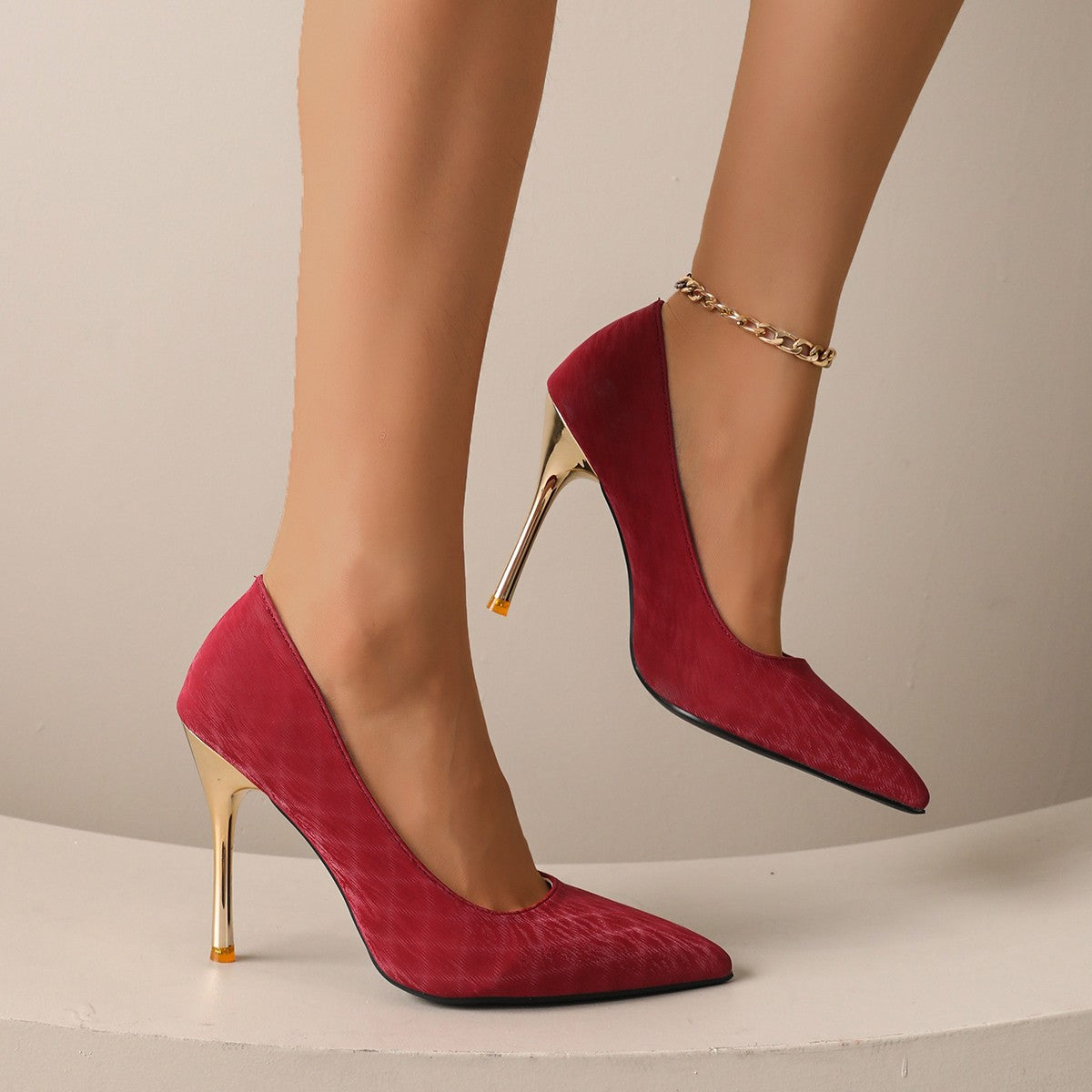 Women 10Cm Pointed Toe High Heels White Red Lady Wedding Bridal pumps Sexy fashion girl Prom Shoes Classic Black Office Shoes