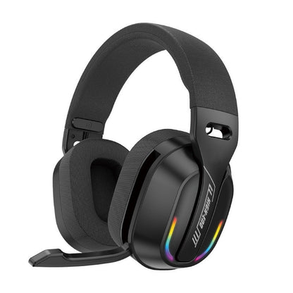 Fone de Ouvido Headset B500 Over Ear Bluetooth 5.4 Sem Fio Estéreo para Jogos Microfone Embutido Luz RGB Baixa Latência Para PC