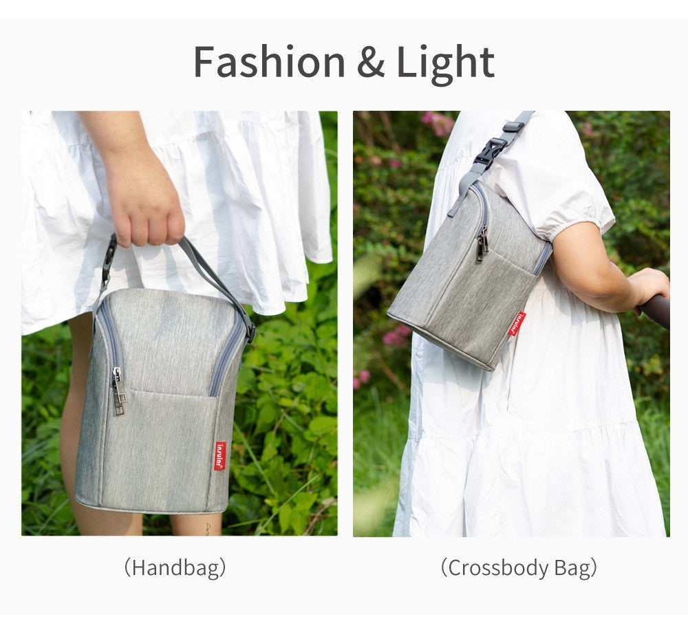 New Portable Mother Feeding Bottle Bag Heat Insulation Lunch Bags Leak-proof Breast Milk Cooler Bag with Stroller Hanging Design