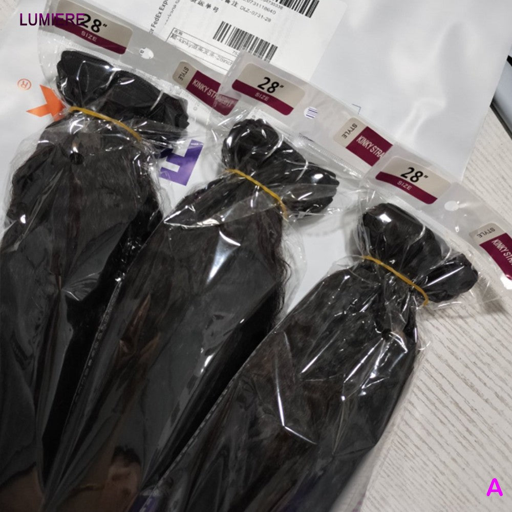 Pacotes de Cabelo Humano Liso Kinky Yaki 100% Cabelo Humano Virgem Puro Brasileiro Extensões de Cabelo em Promoção/Liquidação