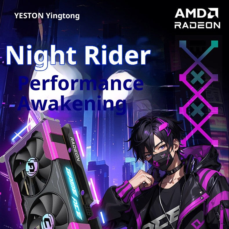 ?Yeston GAME ACE RX 9060 XT 16GB GDDR6 - Barramento de 256 bits, DP 2.1a/HDMI 2.1b, Design Cyberpunk? Placa de Vídeo