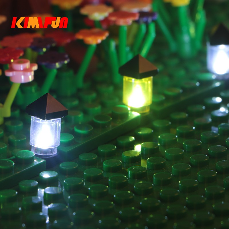 10PCS 0.8mm Pino RGB LED Blocos de Montar USB Lâmpada DIY Luz de Rua Cidade Decoração Elétrica 1X1 Tijolo Compatível com Todas as Marcas