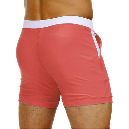 MAGCOMSEN Men's Swimwear Shorts Summer Quick Dry Swimming Trunks Surf Board Shorts Boxer Briefs Swimsuit Beach Sunbathing Shorts