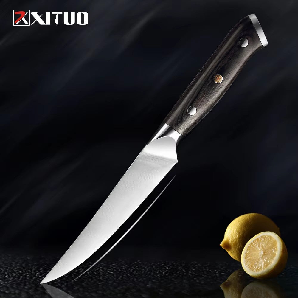 Facas de Cozinha Premium 1-9PEÇAS Conjunto de Facas Japonesas de Aço Inoxidável 5CR15 Incluindo Facas Santoku, Cutelo, Utilitária e de Desossar