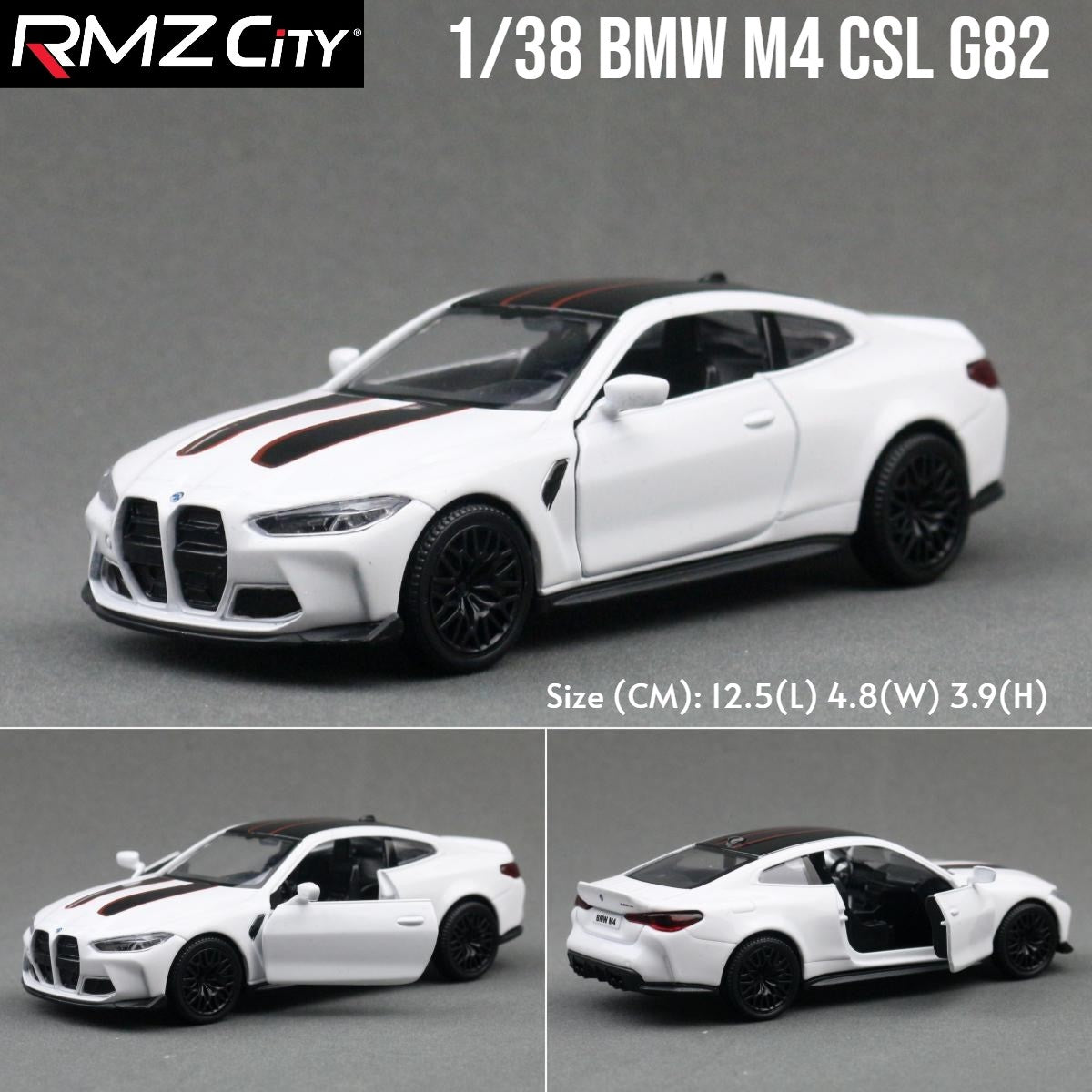 1/36 BMW M2 M3 M4 M5 Modelo de Carro de Brinquedo para Crianças RMZ City Miniatura de Metal Fundido de Corrida com Fricção para Coleção, Presente para Meninos