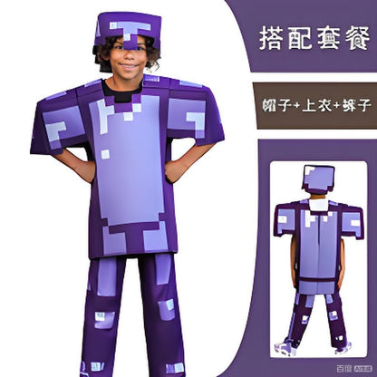 Diamond style armor in the block world | cosplay costumes for game characters | adult wearable armor