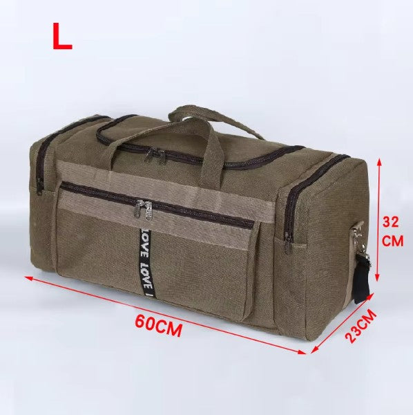 Large Canvas Travel Duffel Bag Waterproof Men's Shoulder Luggage Storage Bags Outdoor Trainning Fitness Sports Handbag XA927D