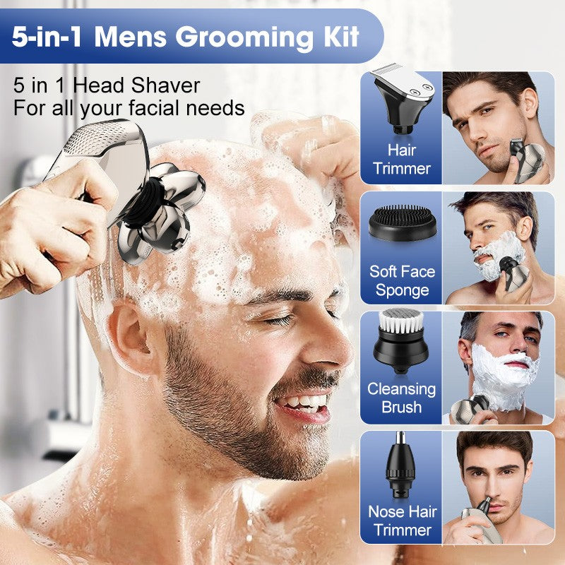 Sejoy Electric Bald Head Shaver & Multi-functional Hair Beard Trimmer 5 in 1 Wet & Dry Hair Cutting Machine Rechargeable