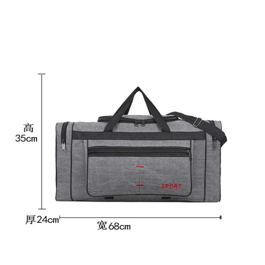 Large Capacity Folding Duffle Bag Travel Clothes Storage Bags Zipper Oxford Weekend Bag Thin Portable Moving Luggage Hand Bag