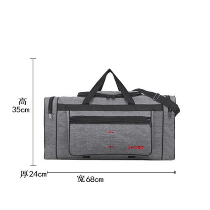 Large Capacity Folding Duffle Bag Travel Clothes Storage Bags Zipper Oxford Weekend Bag Thin Portable Moving Luggage Hand Bag