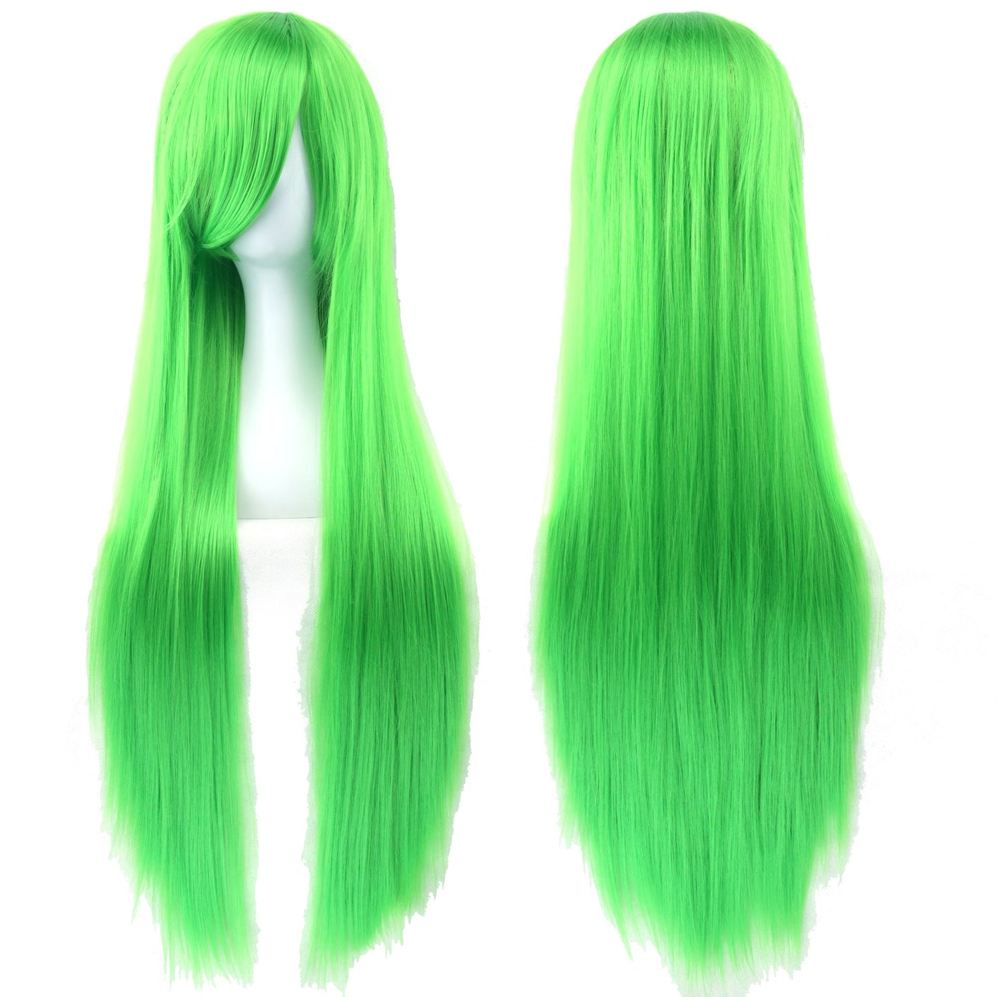 Soowee 80cm Cabelo Sintético Comprido Branco Roxo Perucas Cosplay Festa Preto Cabelo Liso Peruca Postiça para Mulheres