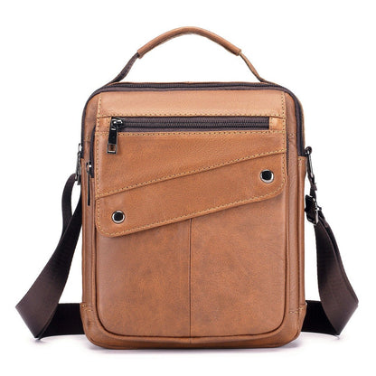cowhide Large-capacity cowhide men's bag genuine leather single-shoulder bag high quality men's vertical crossbody bag as gift