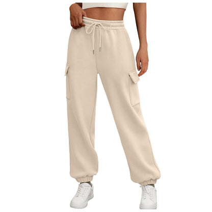 Women's Sweatpants Fleece Lined Baggy Athletic Jogger Trousers With Pockets 2025 Fall Casual Trendy Cargo Pants Fall Outfits
