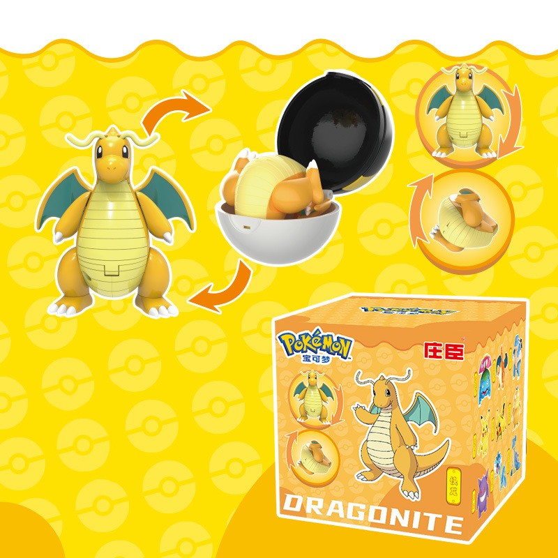 Pokémon Genuíno Pokébola Transformar Charizard Bulbasaur Gengar Dragonite Bonecos de Brinquedo Anime Snorlax Lapras Lucario Modelo de Bonecos