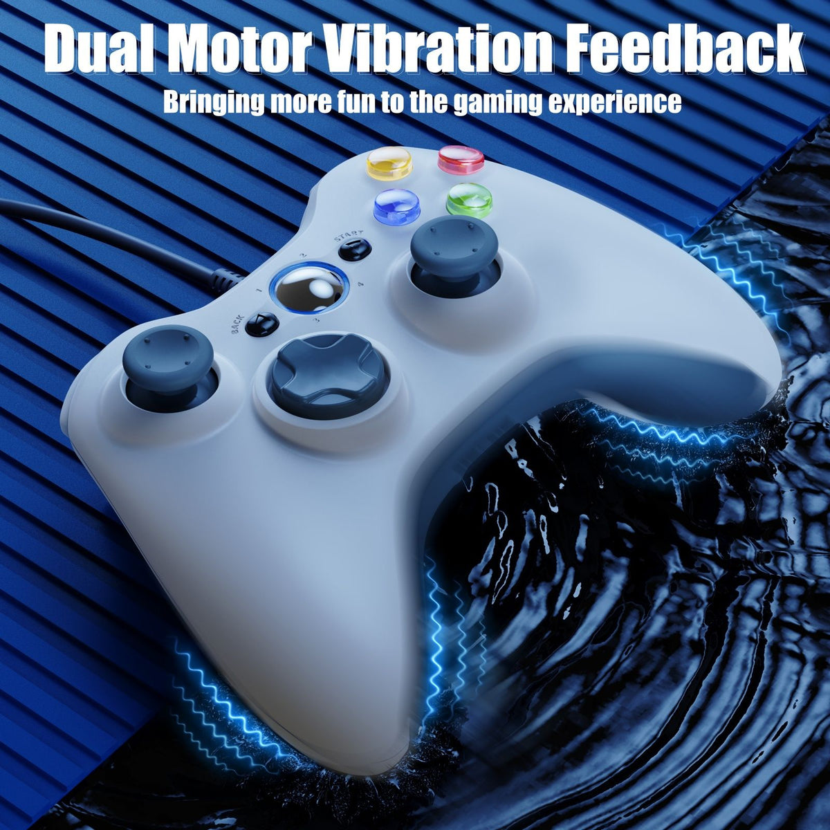 For Xbox 360 Slim/Lite/E/PC Controller,Wireless/Wired Game Remote Control 6-axis Gryo Dual Vibration Precision Joystick Gamepads