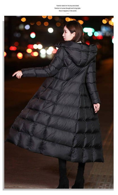 Women Autumn Winter Cotton Coat Korean Loose Long Cotton Padded Jacket Warm Thicken Hooded Parkas Coat 2025 New Women Outwear