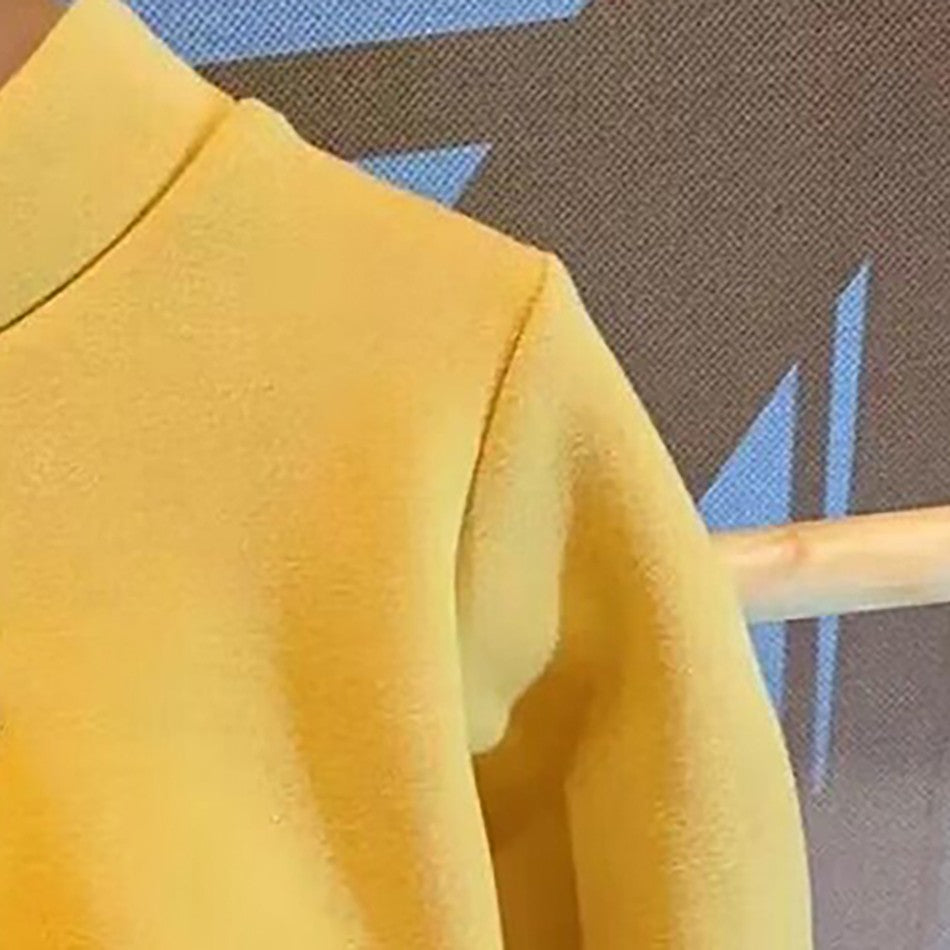 Warm and Cozy Unisex Children Fleece-Lined Base Layer Animal Sweatshirt Tops for Autumn and Winter Girls Cute Outerwear Clothes