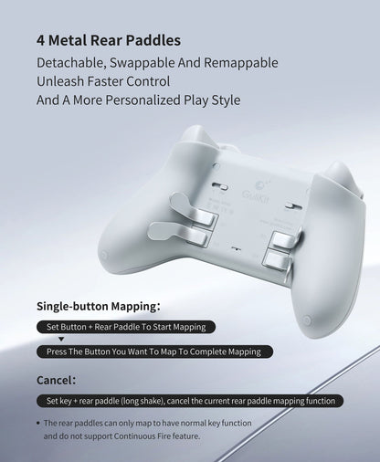 GuliKit TT Pro/Max Wireless Controller for Nintendo Switch 1/2 with Tension Adjustable TMR Joysticks for Windows Android iOS