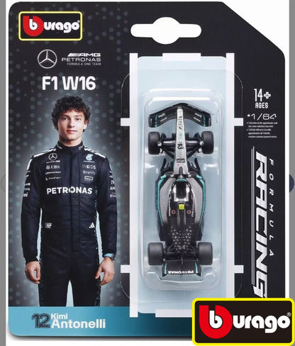 Bburago 1/64 2025 F1 SF-25 Leclerc-#16 Hamilton-#44 RB21 Verstappen-#1#22 MCL39#4#81 W16 Modelo em Liga Miniatura Diecast Brinquedo de Presente