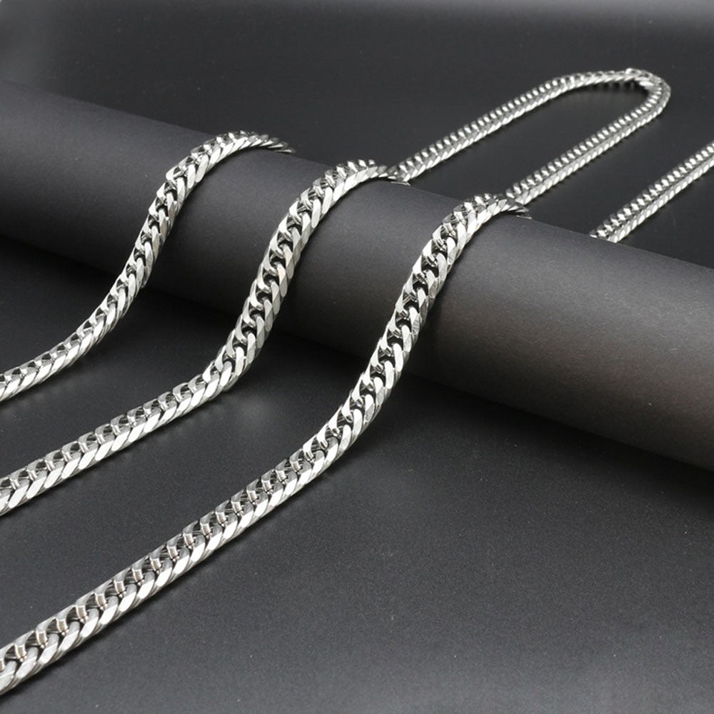 Corrente Masculina Cuban Link Tamanho 3.6/5/6/7/8/9mm Colar Punk Masculino de Aço Inoxidável Joias Masculinas da Moda Presentes para Homens