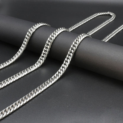 Corrente Masculina Cuban Link Tamanho 3.6/5/6/7/8/9mm Colar Punk Masculino de Aço Inoxidável Joias Masculinas da Moda Presentes para Homens