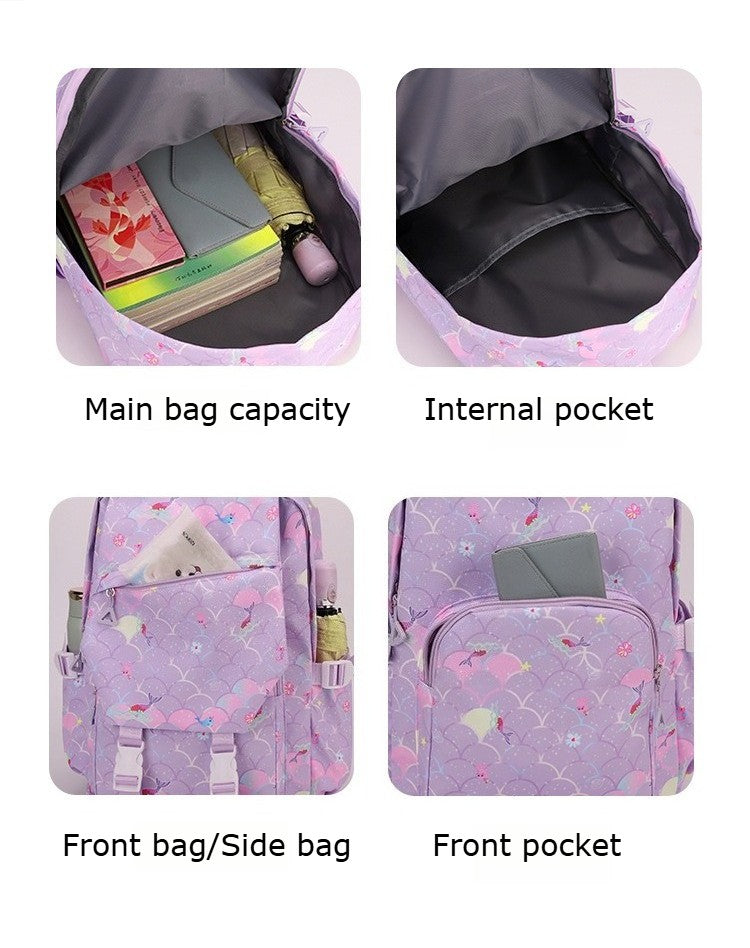 3pçs Mochilas K-pop Demon Hunters Desenho Animado Anime Escolar com Lancheira Mochilas Infantis Impermeáveis Presentes para Aluno
