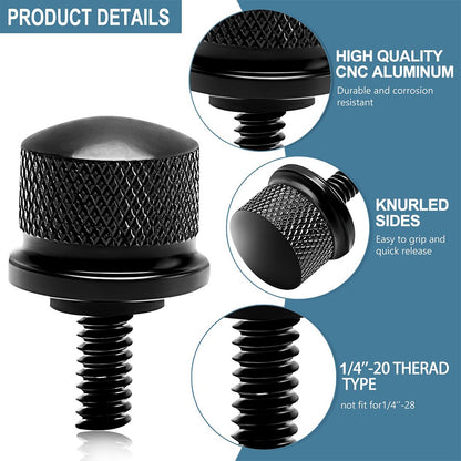 1 peça Acessórios para Motocicleta Parafuso de Assento Traseiro CNC Aba de Parafuso do Para-Lama Preto Para Harley Touring Road King Street Glide Softail Dyna CVO