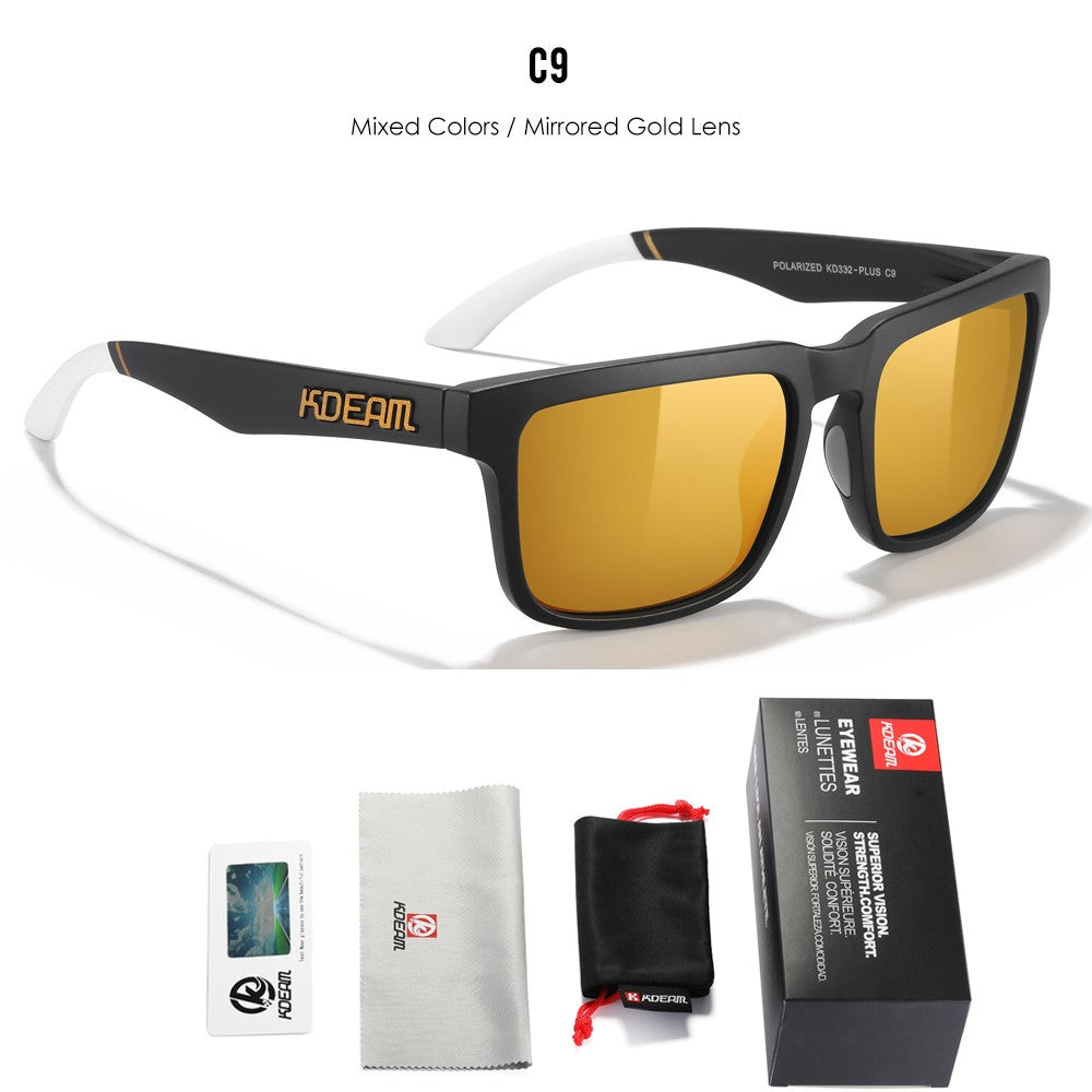 KDEAM PLUS Size Fishing Sunglasses Men 64mm Width Larger Size Polarized Sunglasses For Driving Night Vision Goggles