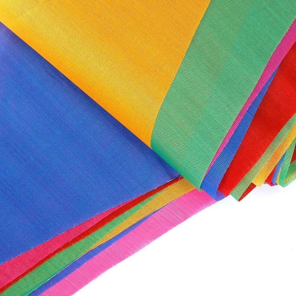 50-1000mm Colorful Pennants Banner Flag Triangle Flag Bunting for Outdoor Opening Festival Celebration, Wedding Rope Party
