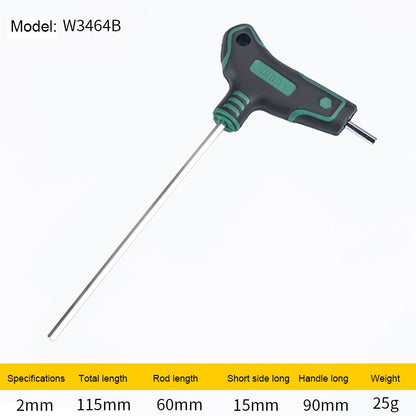 WYNN'S T-Handle Allen Wrench Metric Long Arm Ball/Flat End Hex Key Wrench 1.5-12mm Home Auto Bike Repair Hand Tool Screwdriver