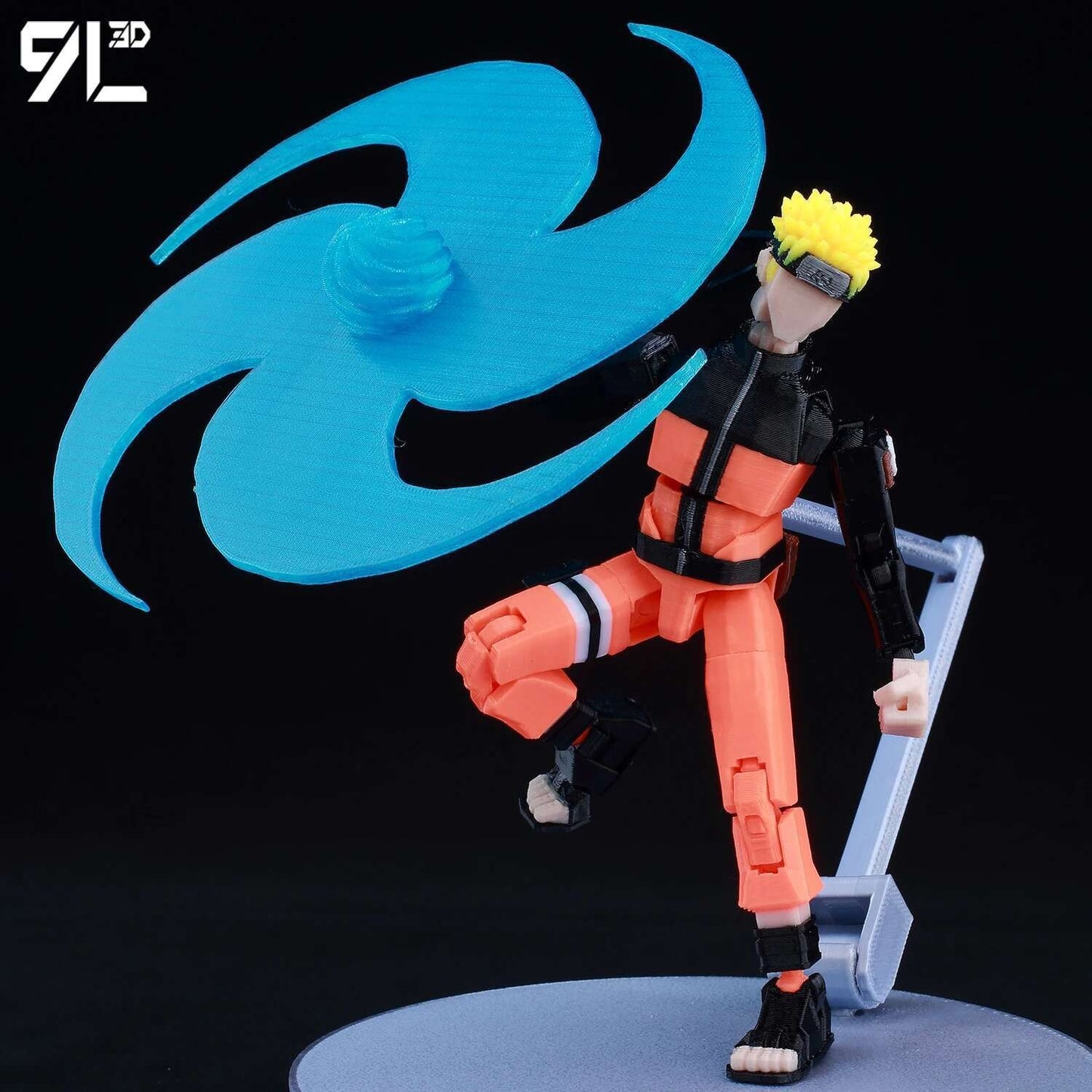 9L3D Lucky13 TITAN13 Rasengan Sasuke Uchiha 3D Figure - Susanoo & Fireball Jutsu Pose with Katana,Dummy13 T13 Anime Action Model