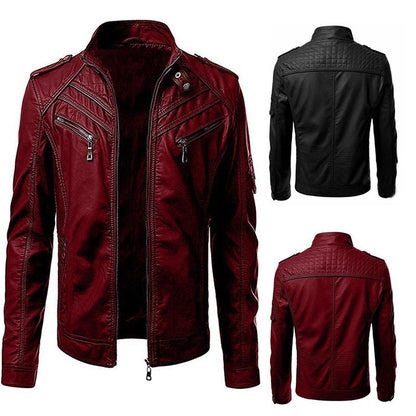 Men Faux Leather Jacket Motorcycle 5Xl Men Jackets Black Jaqueta De Couro Masculina Outwear Male Slim Fit Pu Leather Coats Man