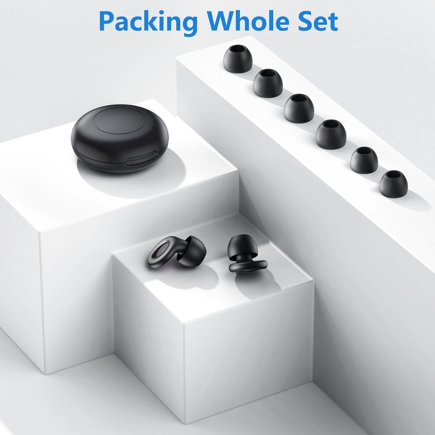Eayburst Ear Plugs for Sleeping Noise Cancelling Silicone EarPlugs for Concerts Traveling Studying Focus Reusable Ear Protection