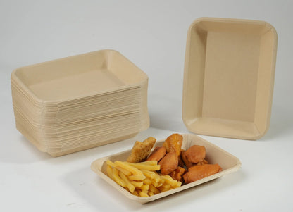 Conjunto Descartável de Talheres de Polpa com 20 Peças Biodegradáveis Inclui Tigela Prato Faca Garfo Colher para Casa Festa Piquenique Recipientes de Comida