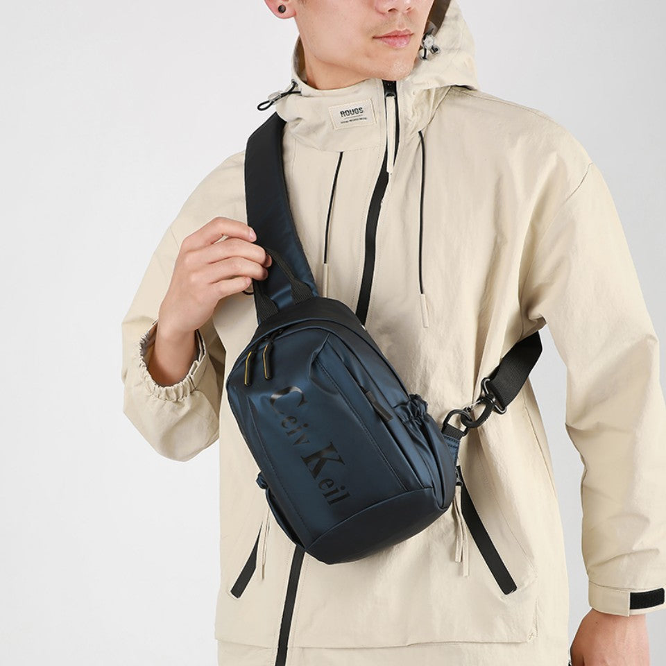 Men's Stylish Chest Pack Convertible Outdoor/Daily Messenger Bag Multi-Position Shoulder Strap  Waterproof Design