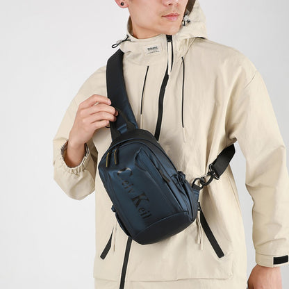 Men's Stylish Chest Pack Convertible Outdoor/Daily Messenger Bag Multi-Position Shoulder Strap  Waterproof Design